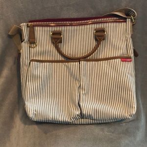 Skip Hop French stripe duo diaper tote